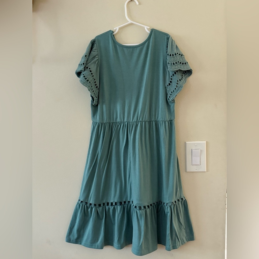 {No Brand}-Size: 16– Girls Green Play Hippie Dress - Picture 2 of 2